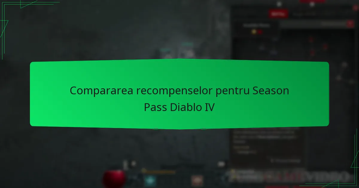Compararea recompenselor pentru Season Pass Diablo IV